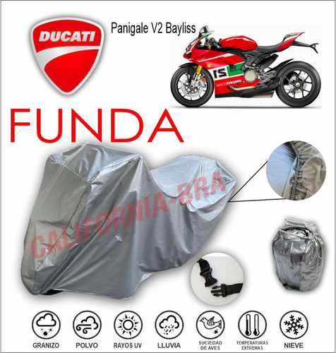 Funda Cubierta Lona Moto Cubre Ducati Panigale V2 Bayliss