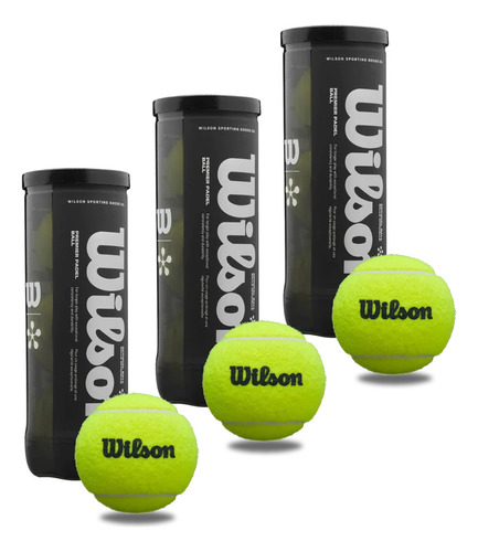 Tubo Pelotas Padel Wilson - Premier Padel X3 Color Amarillo
