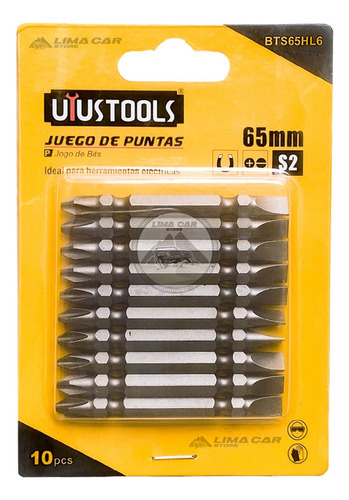 Set 10 Puntas Ph2 Sl6 Iman 65 Mm Broca Taladro Atornillador