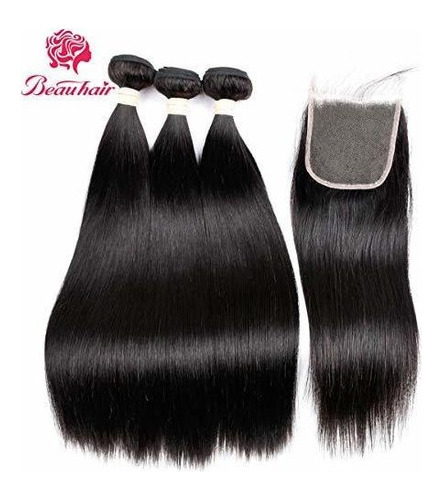 Cabello Brasileno 7a Cabello Humano Virgen 3 Paquetes Con (4