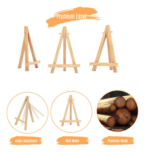 Juego De Mini Lienzo Y Caballete Para Niños Kit De Pintura