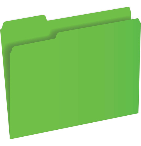 Carpeta Archivadora Verde Pestaña Superior De Corte 1/...