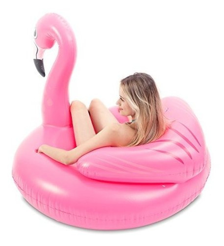 Flotador Joyin De Piscina De Flamenco Color Rosa Portavasos Color joyin inc