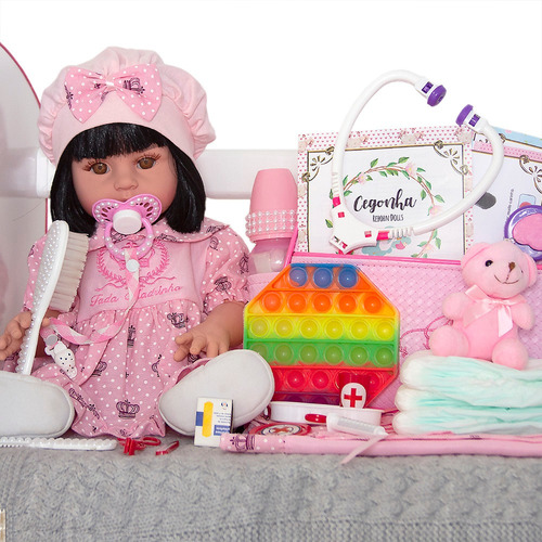 Boneca Reborn Grande Bebe No Livre