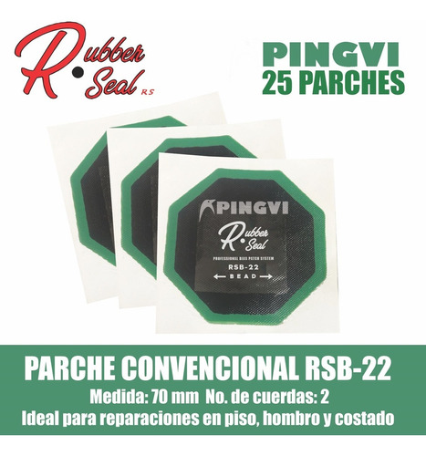 25 Parche Reparación D Llantas N Frio Rsb22 70mm Rubber Seal