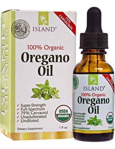 Aceite De Oregano Organico, Island Nutrition, 30ml,