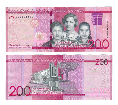 República Dominicana - Billete 200 Pesos 2022