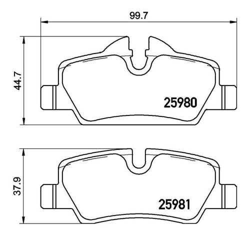 Imagen 2 de 4 de Balatas Brembo (t) Low Mini Cooper F55 F56 F57 14-18 Inc S