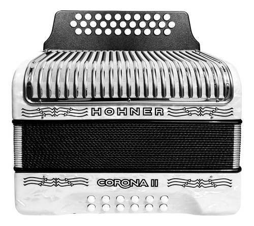 Acordeon Hohner Corona Ii A5622 Blanco 31 Botones 12 Bajos