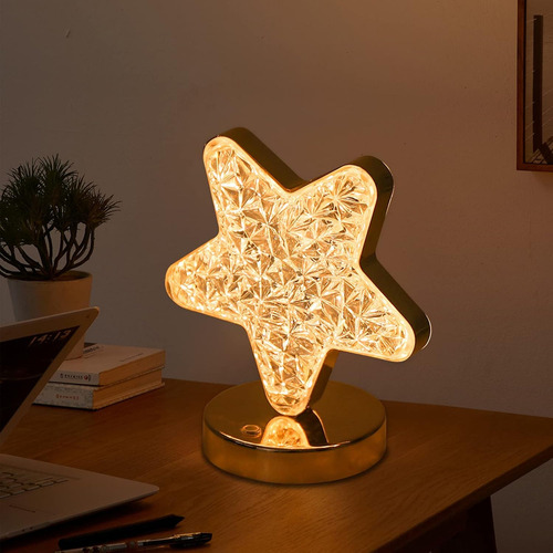 Lámpara De Mesa Con, 3 Colores Cambiant Rechargeable Led