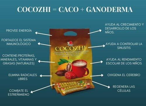 Cocozhi Dxn - Cacao/chocolate C/ Ganoderma - Para Niños
