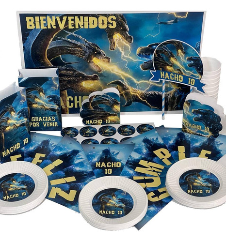 Cotillón Infantil Personalizado X 15 Godzilla