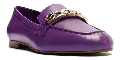 Sapato Mocassim Arezzo Loafer Feminino Couro