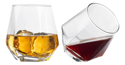 Kit 6 Copos De Whisky Diamante Drink Vidro Premium Luxo Cor Transparente