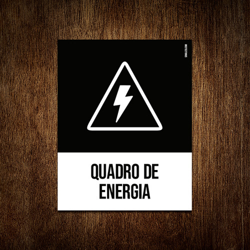 Placa Sinalização Ícone - Quadro De Energia 18x23