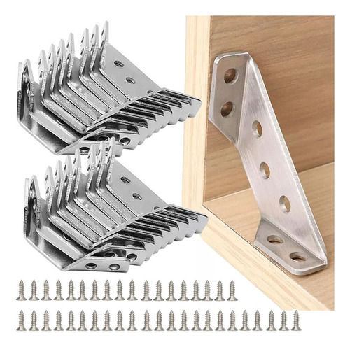 Conector Esquinero Universal For Muebles 20 Unidades En