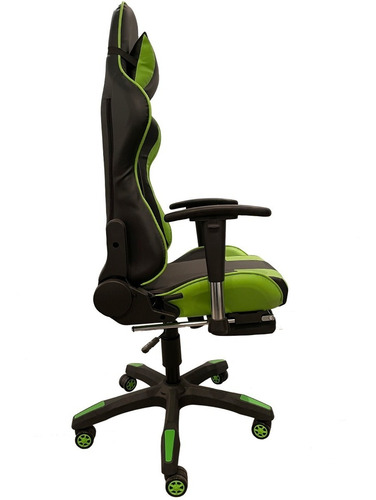 Silla Pc Gamer 06 Verde 2 Almohadones/apoyapies Envio Gratis