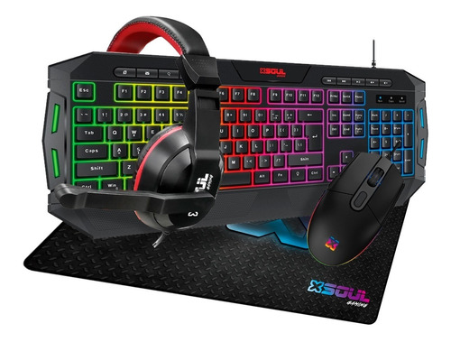 Combo Mouse +teclado Gamer +auricular Gamer +mouse Pad