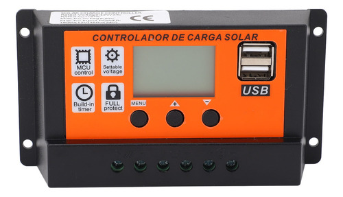 Controlador Regulador De Panel Solar Orange Pwm Auto Adaptin