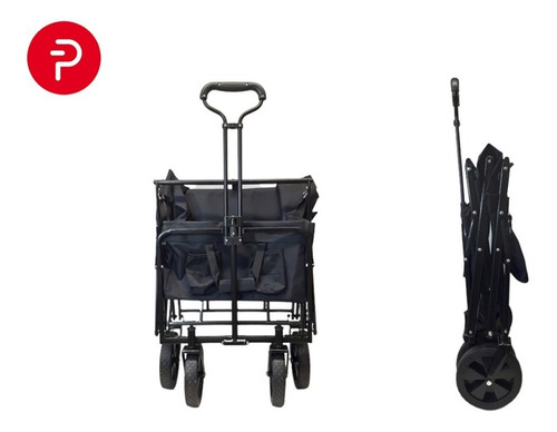Imagen 4 de 8 de Carro Plegable Portatil Pektra 80kg Acero Reforzado Camping