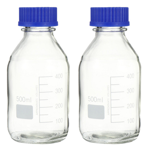 Botella De Reactivo De Vidrio De 500 Ml, Botella Química De