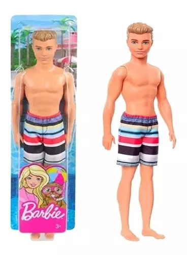 Boneco Ken Praia Barbie Praia - Moda Praia - Mattel Ghh38