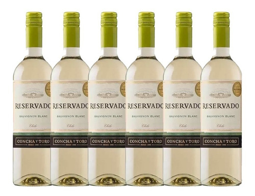 Pack De 6 Piezas Vino Blanco Concha Y Toro Reservado 750 Ml