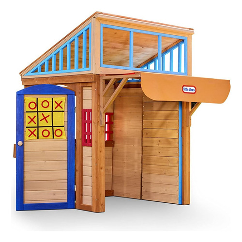 Little Tikes Real Wood Adventures - Casa De Juegos 5 En 1 Color Madera