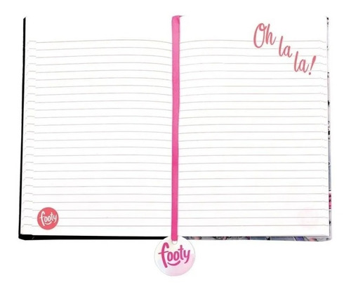Imagen 2 de 3 de Cuaderno Footy Holografico Con Confeti 60 Hojas