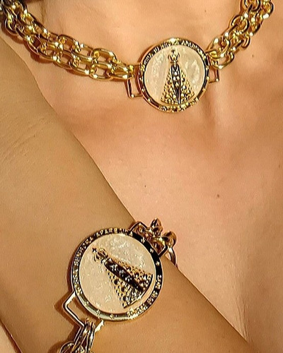 Pulseira Nossa Senhora Aparecida Correnteria Elos