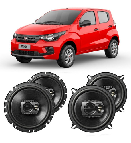 Auto Falante Fiat Mobi 2016 A 2021 Pioneer 200w Rms Kit