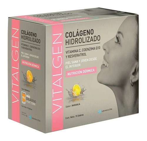 Colageno Hidrolizado + Vit C+ Q10+ Resvertrol Vitalgen 