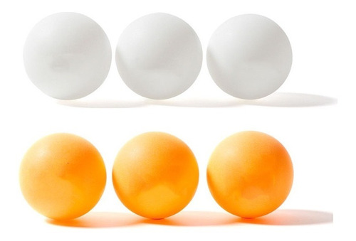 3 Set De 12 Pelotas De Ping Pong, 6 Blanca Y 6 Naranja C/u