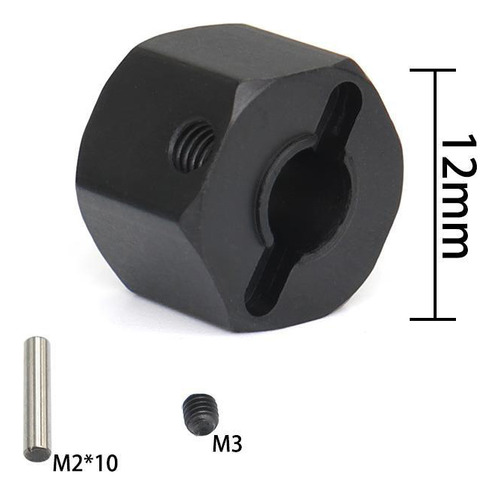 Cubo Hexagonal De Rueda De 12 Mm Para 1/10 Rc Crawler Axial