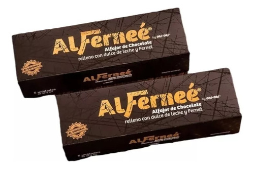 Alfajor Alfernee Chocolate 40 Gr.- Pack 6 -fernet - Ind Arg.