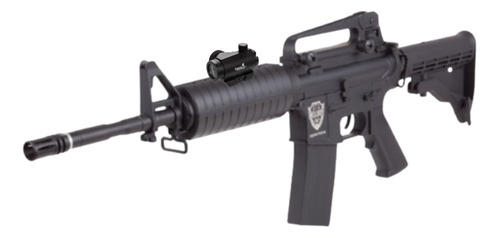 Kit Rifle Hellboy M4 Co2 4.5mm + Mini Mira Xchws C
