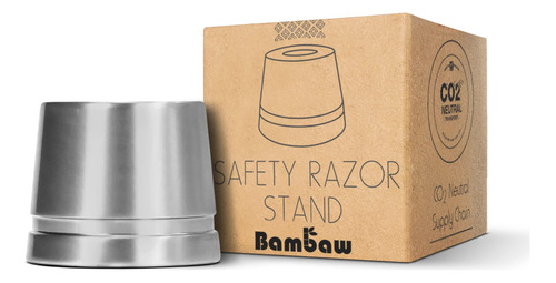 Bambaw Silver Safety Razor Stand  Razor H B0bvklrg8l_220424