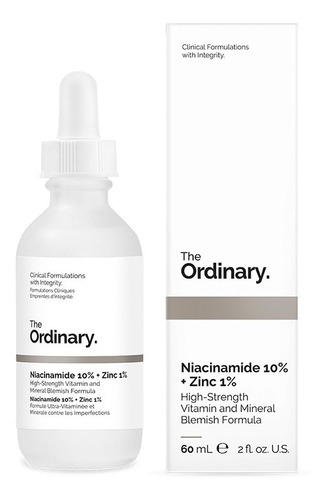 The Ordinary. Niacinamida 10% + Zinc 1%. Tamaño Grande 60ml