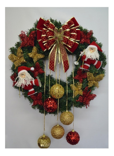 Imagem 6 de 8 de Kit Festão Verde De Natal 5m Fougeron Quadruplo - 4 Unid.