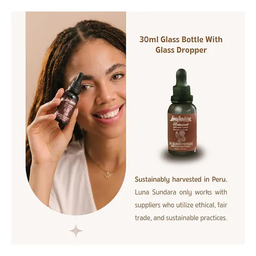 Luna Sundara Sangre De Dragón 100% Puro, De Sangre De Drago Orgánico (croton Lechleri), 1 Fl. Oz.