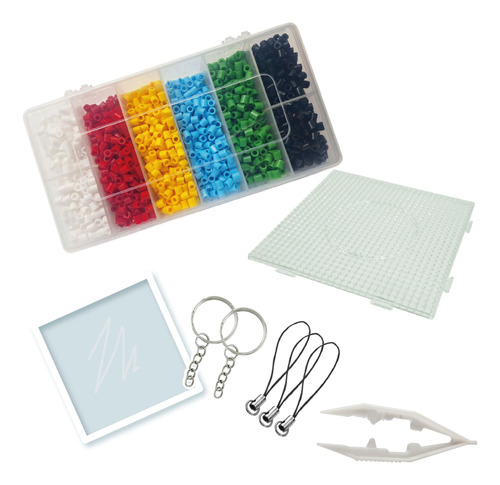 Paquete 7000 Beads Kit  C/ Accesorios Tipo Hama Perler 5mm