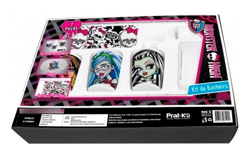 Kit Banheiro Monster High 7 Peças