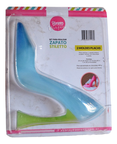 Imagen 2 de 6 de Set De 2 Moldes Placas Zapato Stiletto Parpen Prya