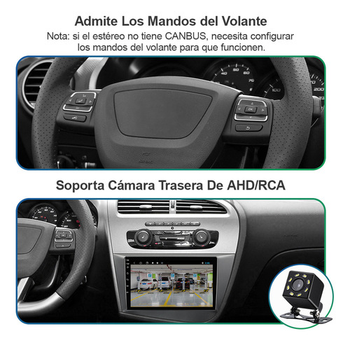 Estéreo Carplay Cámara Para Seat León 2005-2012 Gps Wifi Bt