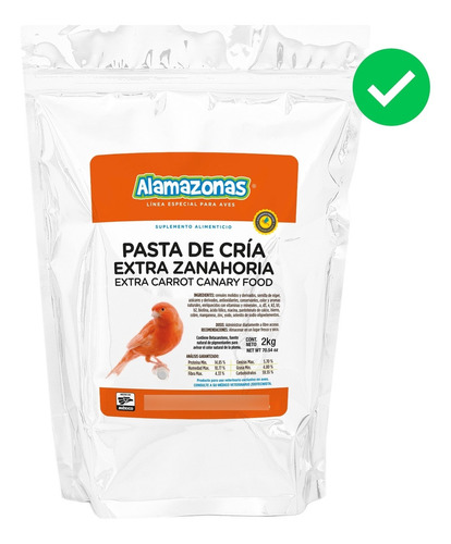 Kit 5 Pasta De Cría Extra Zanahoria Pro 2kg Canaries