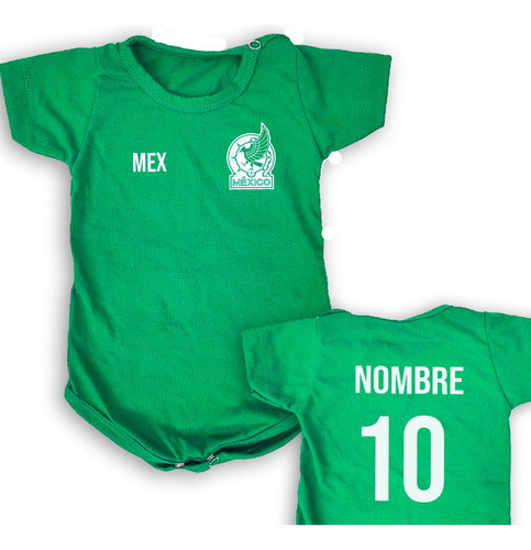 Body Bebe Verde Camiseta Seleccion Futbol Mexico