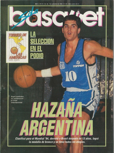 Revista Solo Basquet 214 (7/9/1993) Juan Espil