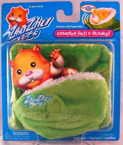 Zhu Zhu Pets Hamster Manta Y Cama - Verde.