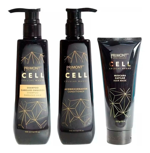 Kit Cell Celulas Madre Shampoo + Enjuague + Mascara Primont
