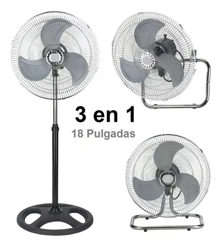 Ventilador 3 En 1 Kanji Kjh-fh1209 Con 3 Palas Metal 18 PuLG